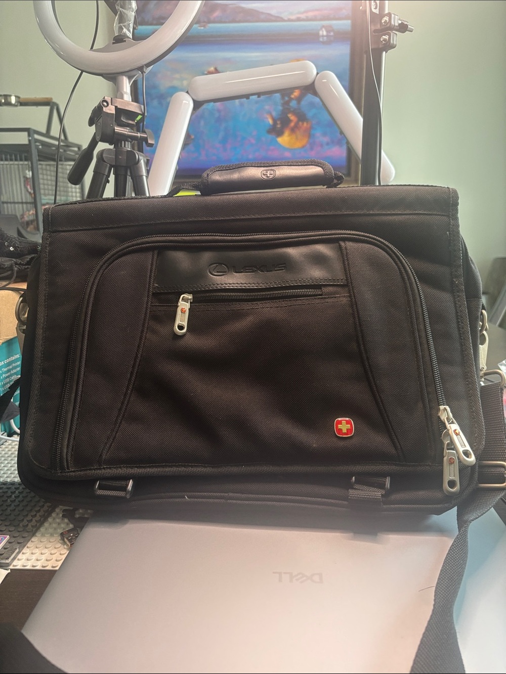Black Men's Briefcase Laptop Bag